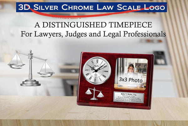 Attorney at law engrave desk picture frame clock legal graduation gift attorney