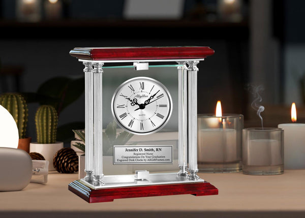 Personalized medical nursing school graduation gift nurse doctor desk clock RN