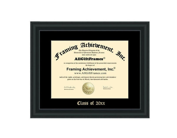 Single College Diploma Frame Collegiate University Degree Framing High School Graduation Gift Graduate Emboss Certificate