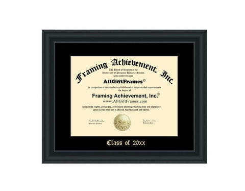 Single College Diploma Frame Collegiate University Degree Framing High School Graduation Gift Graduate Emboss Certificate