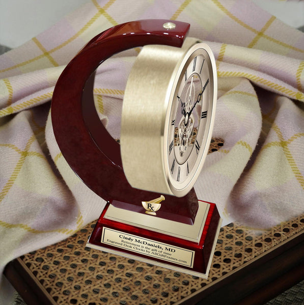 Doctor of Pharmacy gift engraved clock Pharmacist retirement PharmD graduate