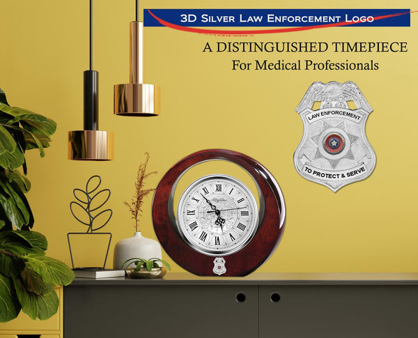 Clock police law enforcement officer academy graduation gift retirement award
