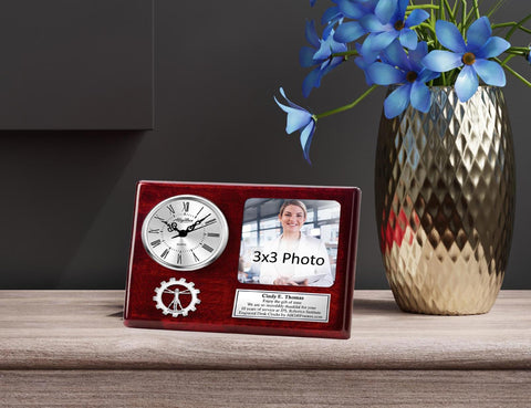 Engineer picture frame clock engineering graduation gift retirement award