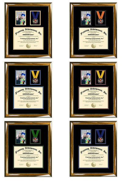 University Diploma Frame School Medal Graduate Medallion Ribbon Award 4x6 Picture Frame Graduation College Degree Military Framing Gift Present Box