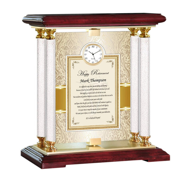 Personalize Retirement Clock Plaque Boss Coworker Award Retirement Gift Employee