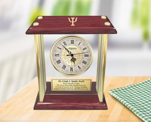 Psychology gift engraved clock Psychiatry student psychologist psychiatrist