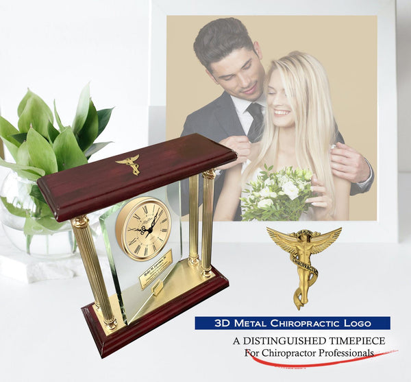 Chiropractic School Graduate Gift Chiropractor Award Engraved Clock Recognition