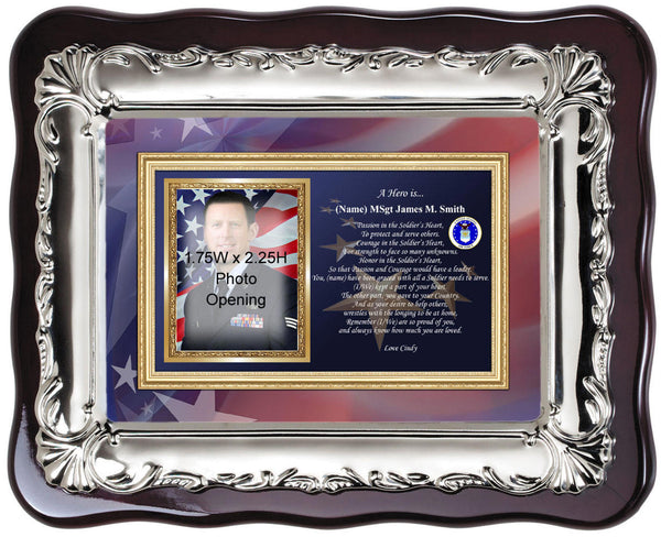 Air Force Picture Frame USAF Photo Frame Plaque Personalized Military Gift