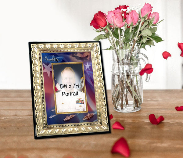 US Navy Photo Frame Gift 5x7 Picture Framing Sailor Military Plaque Retirement