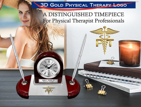 Physical therapist physical therapy school graduation gift engrave desk clock