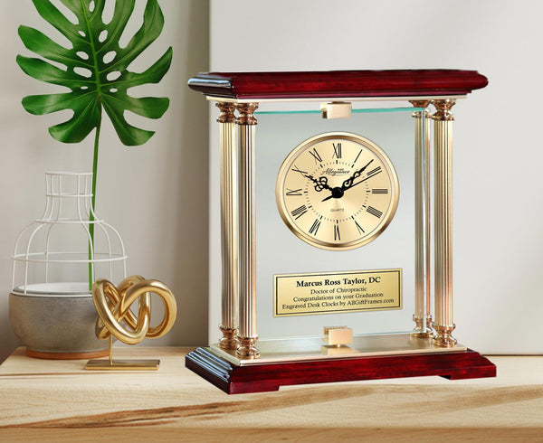 Chiropractic School Graduate Gift Chiropractor Award Engraved Clock Recognition
