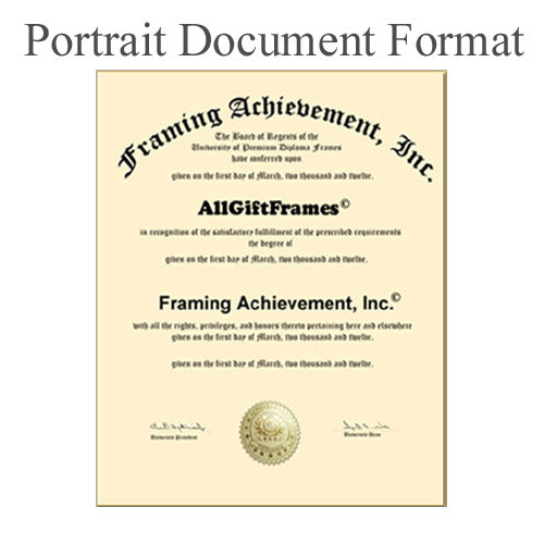 Engrave Two Portrait Diploma Frame Certificate Gift Case Document License College State Board University Degree Framing Majestic Black Gold