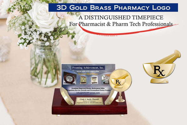 Doctor Pharmacy graduation gift engrave business card pharmacist name plaque