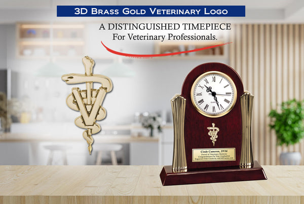 Doctor of Veterinary Medicine DVM clock congratulation veterinarian student