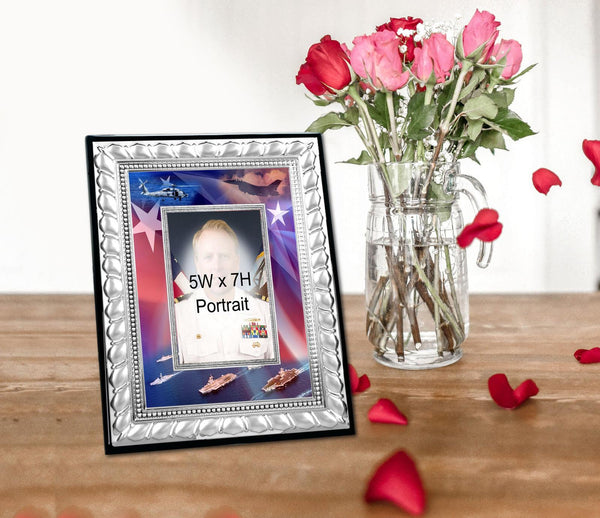 US Navy Photo Frame Gift 5x7 Picture Framing Sailor Military Plaque Retirement