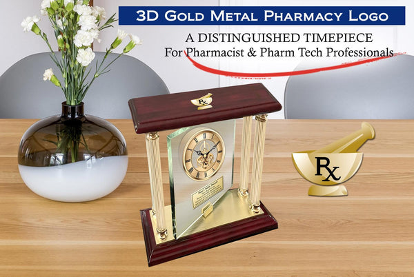 Personalize mechanical gear clock Pharmacist Pharmacy gift student PharmD