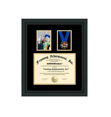 College Award Medal Case Holder Diploma Frame School Degree 2" 4x6 Picture Education Student Graduation Gift Excellence Graduate Certificate