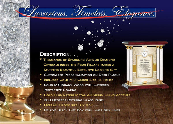 Personalize Retirement Clock Plaque Boss Coworker Award Retirement Gift Employee