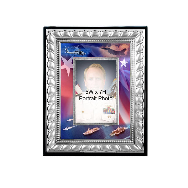 US Navy Photo Frame Gift 5x7 Picture Framing Sailor Military Plaque Retirement