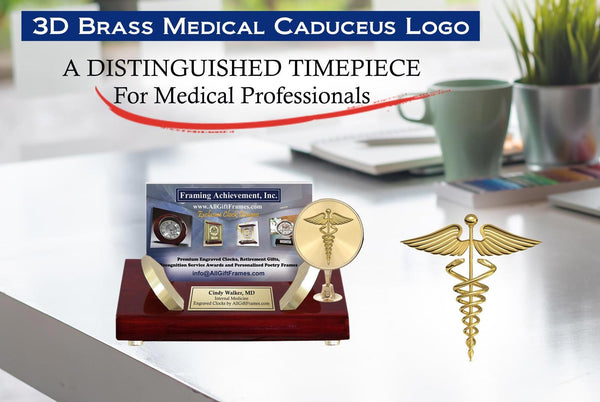 Physician service award doctor medicine graduation engrave business card holder