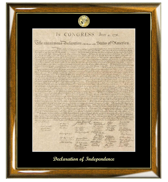 Walnut Frame Matted Lawyer Gifts United States Constitution Bill of Rights Declaration Independence Attorney Present Legal Profession