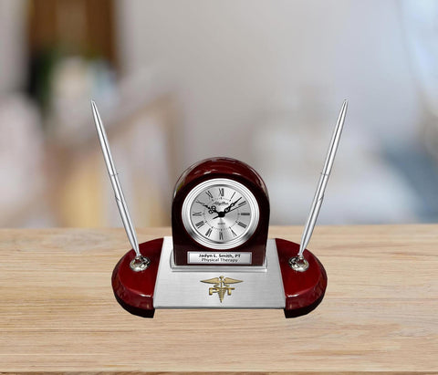 Physical therapist physical therapy school graduation gift engrave desk clock