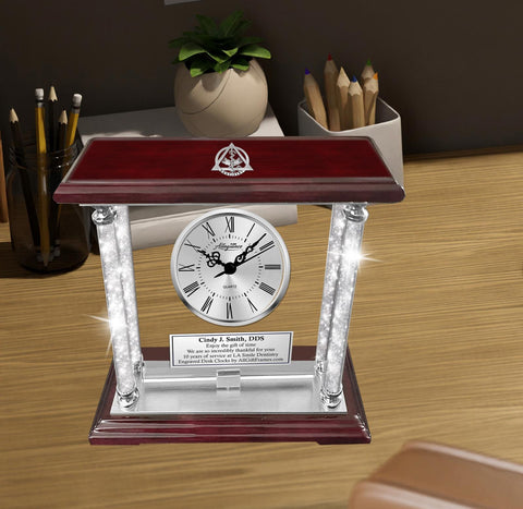 Dentistry gift dental school graduation engraved desk clock congratulation DDS