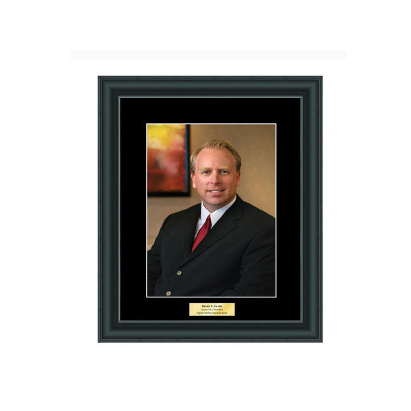 Wall Portrait Engrave Photo Frame Plaque Wood Picture Display 8x10 Executive Employee Year Month Corporate Army Navy USAF USCG Military