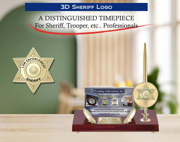 Deputy pen law enforcement congratulation sheriff service award promotion gift