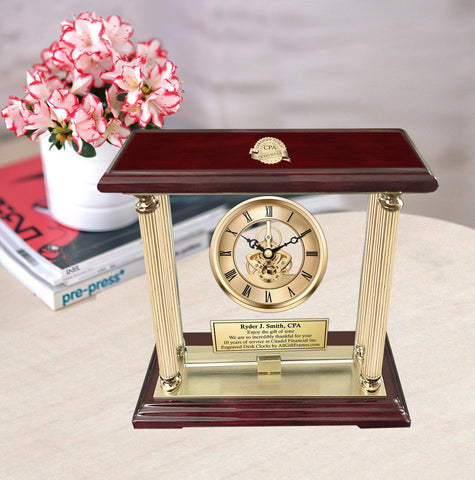 Certified Public Accountant engraved clock CPA gift graduate congratulation