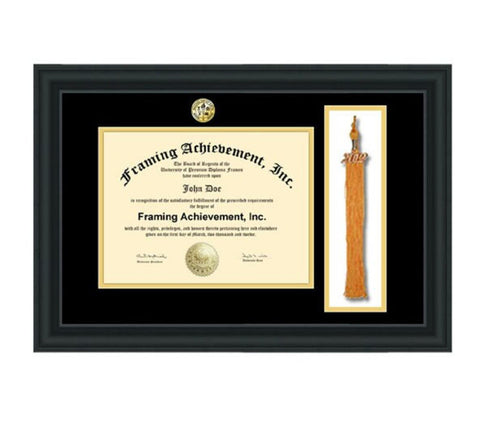 University Graduation Tassel Frame College Diploma Frame Inner Matted Gold Satin Matte Black Degree High School Plaque