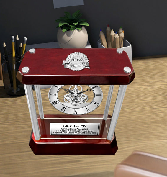 CPA Gift Certified Public Accountant Engrave Clock Award Congratulation Graduate