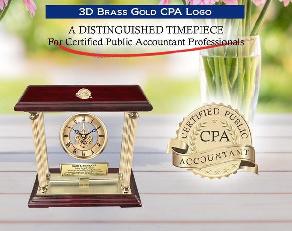 Certified Public Accountant engraved clock CPA gift graduate congratulation