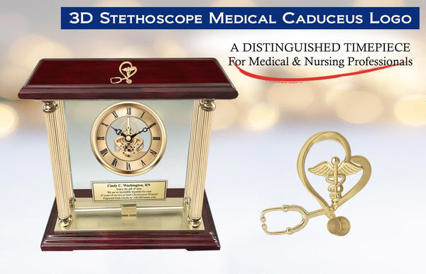 Registered nurse physician medical school student graduation gift engrave clock