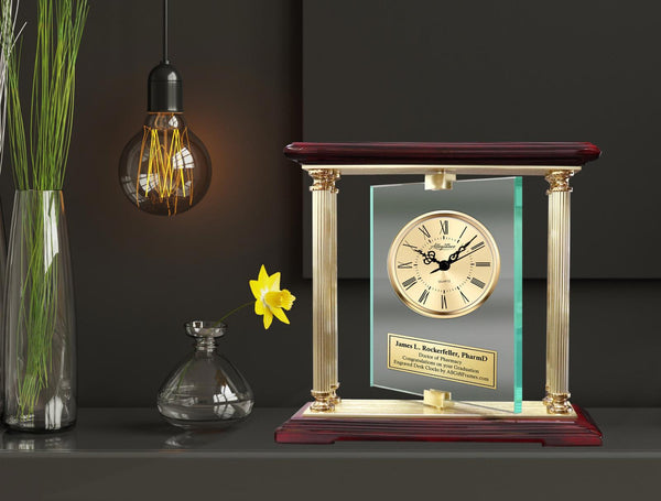 Pharmacy Graduation Gift Retirement Pharmacist Clock Congratulation PharmD Etch