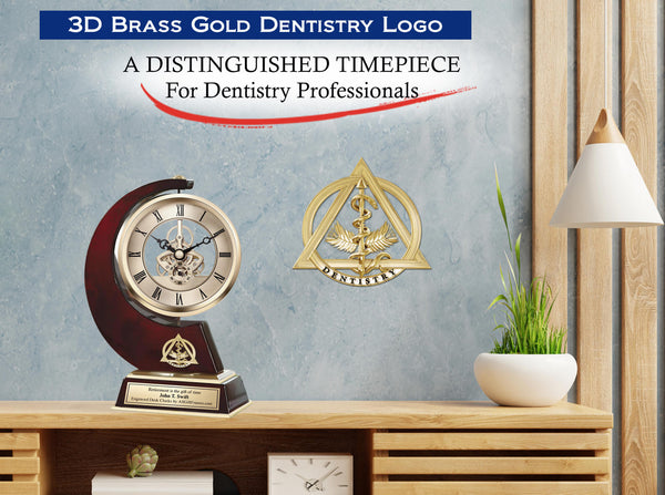 Dentist gift gear clock dentistry office DDS DMD dental student graduate award