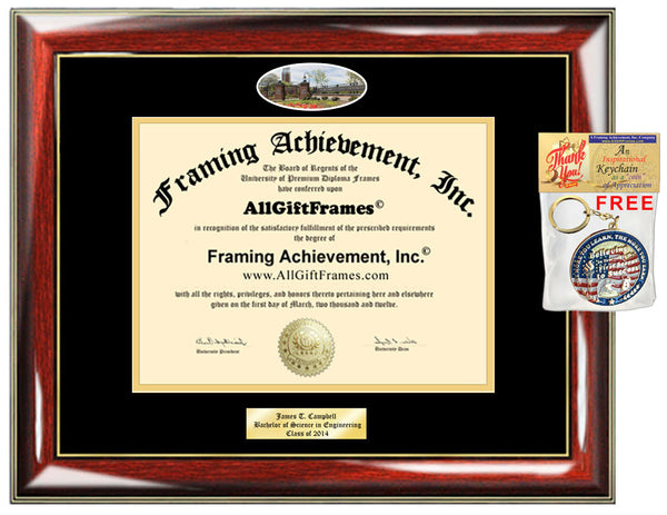 Eastern Connecticut State University diploma frame picture certificate framing ECSU graduation gift graduate document holder engraved