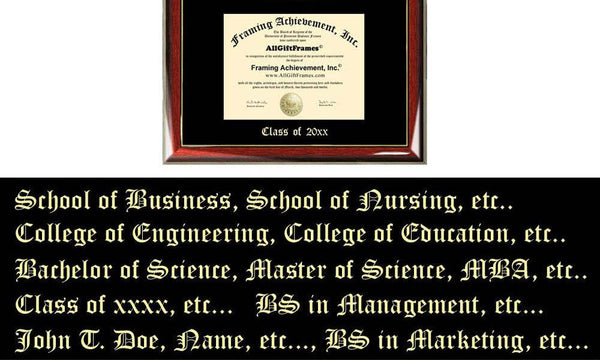 California State University Sacramento CSUS Graduation Custom Frame Emboss Lithograph Diploma Degree Framing Embossed Bachelor MBA Master PHD Certificate Framing