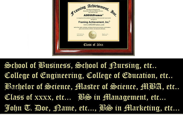 Concord University emboss diploma frame WV West Virginia college school picture degree framing