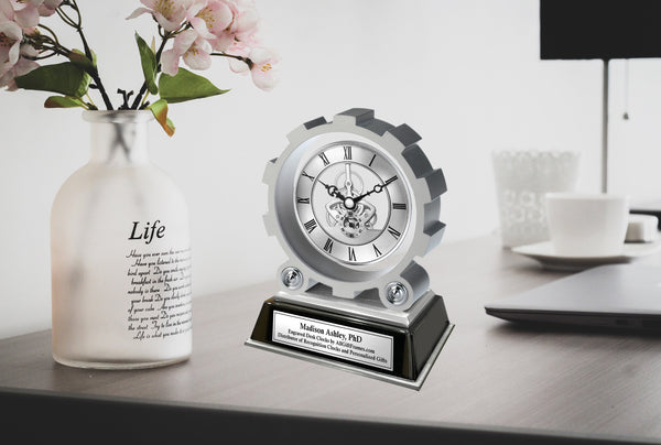 Personalized Clocks Engineer Anniversary Wedding Engrave Clock Business Promotion Boss Coworker Gift Going Away Present Birthday Love