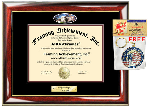 Radford University diploma frame school campus photo certificate framing graduation document college degree frames plaque graduate document