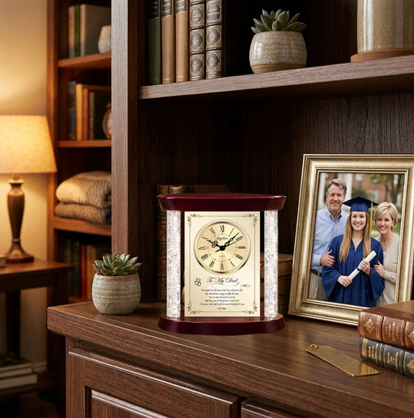 Thank you dad desk clock father gift retirement graduation support love promotion appreciation wedding birthday