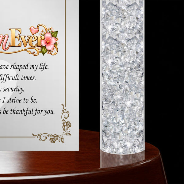 Thank you mom desk clock mother day appreciation gift graduation support love wedding birthday daughter son