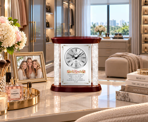 Thank you mom desk clock mother day appreciation gift graduation support love wedding birthday daughter son