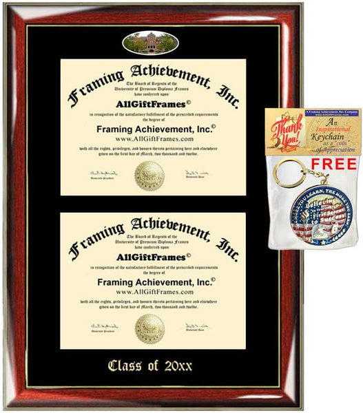 Double Certificate Frame University of Colorado Boulder UC Boulder School Embossed Fisheye Campus Photo Dual School Two Diploma Holder