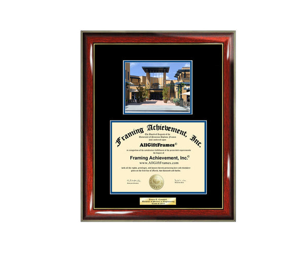 Diploma Frame UCI University of California Irvine Graduation Gift Idea Engraved Picture Frames Engraving Degree Graduate Bachelor Masters MBA PHD Doctorate School