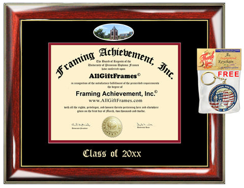Diploma Frame University of the Incarnate Word Graduation Gift Degree UIW Mat Campus Fisheye Picture