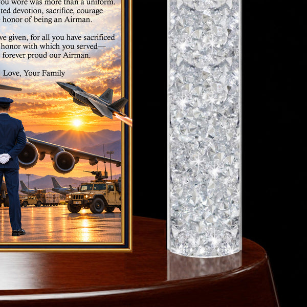 Military serviceman retirement airman promotion USAF desk plaque appreciation congratulation air force veteran birthday years service award