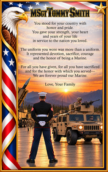 Military gift desk plaque US Army retirement recognition years service award appreciation veteran soldier birthday promotion serviceman