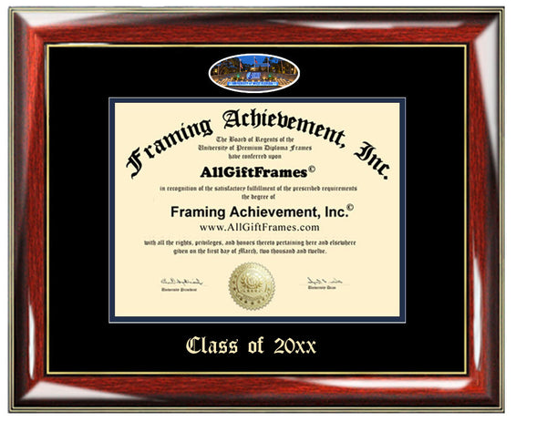 Diploma Frame University of West Florida Graduation Gift UWF Degree Mat Campus Fisheye Picture